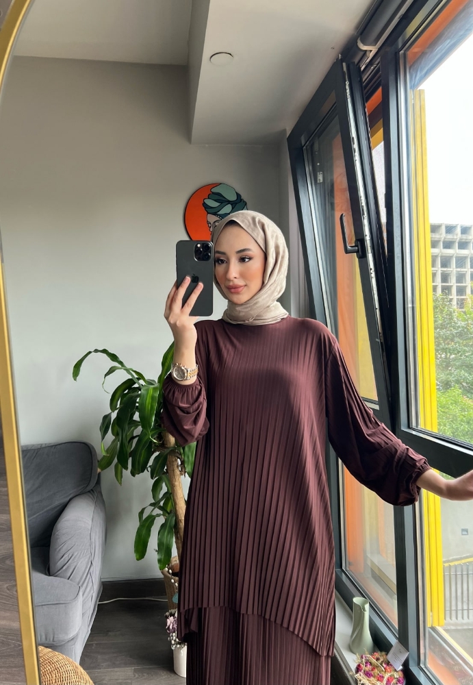Resim MAYSA ETEKLİ TAKIM Kahve