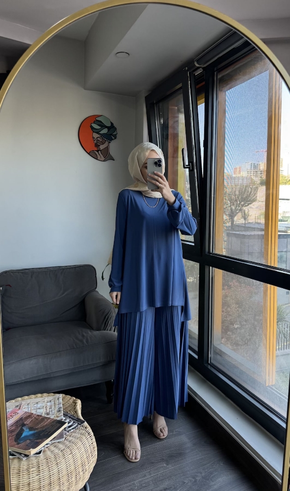 Resim Lotus sandy ikili takım İndigo