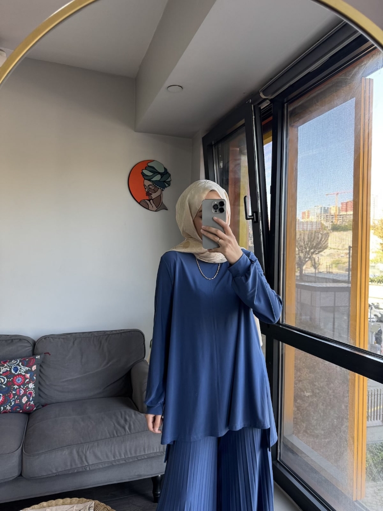 Resim Lotus sandy ikili takım İndigo